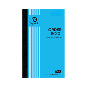 Olympic Order Book 638 Carbon Duplicate 100 Leaf 200 x 125mm