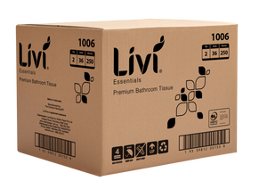Livi 1006 Essentials interleaved toilet tissue carton