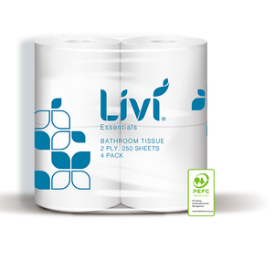 Livi 1008 Essentials toilet tissue 4-pack bale