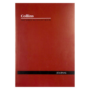 Collins 10302 Account Book Series A60 Journal Red Cover