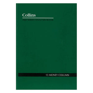 Collins 10313 A60 13 Money Column Analysis Book front cover in green, with the Collins logo, a series title line and a black label band naming the book type