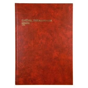 Collins 10905 Account Book Series 3880 Minute Paged Red Cover