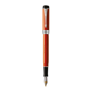 Parker Duofold Classic Fountain Pen Big Red Vintage and Palladium Trim Medium Nib