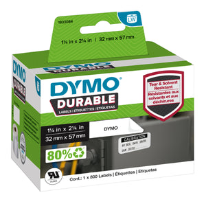 Dymo LW Durable Labels, 32mm x 57mm, 800 Count - 3D view