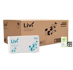 Livi 1415 Essentials ultraslim hand towel carton