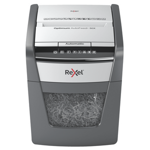 Rexel Optimum AutoFeed+ 50X shredder, front view