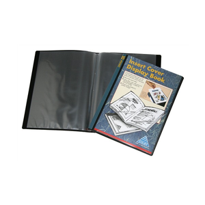 Colby 245A-10 Display Book A4 10 Pocket Insert Cover Black