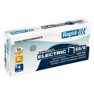 Rapid Strong 66/6mm Electric Staples Box 5000