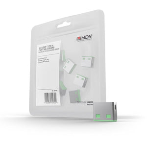 Lindy USB Type A Port Blocker 10 Pack (No Key) Green