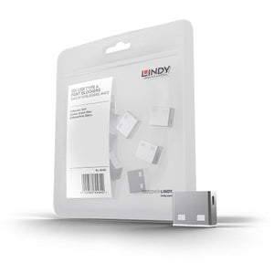Lindy USB Type A Port Blocker 10 Pack (No Key) White