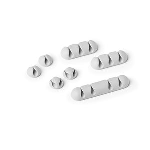 Cavoline Self-Adhesive Mixed Clips Set of 7 Grey Pack 10