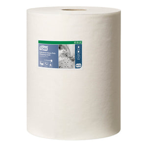 Tork Industrial Heavy Duty Cleaning Cloth 1 Ply W1 W2 W3 White Roll of 160 Sheets