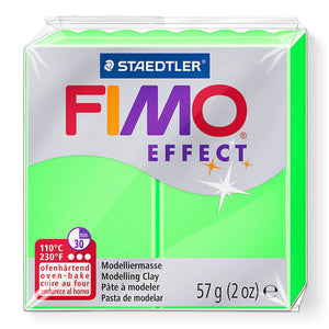 Staedtler FIMO Effect Standard Block 57g Neon Green oven-bake polymer clay