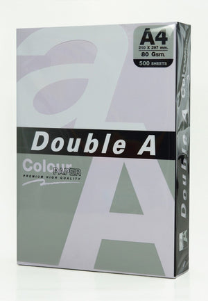 Double A Colours A4 Copy Paper 80gsm Lavender Pastel 500 Sheets