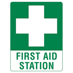 Aerosupplies Large Poly First Aid Station Sign 60 x 45cm - image 1