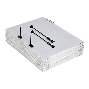 Arnos F450 Polypost all-plastic paper binders with adjustable capacity, pack of 10