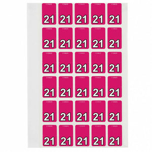 Avery 21 Top Tab Year Code Label 20 x 30mm Magenta 150 Pack - image 1