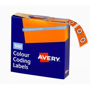 Avery Alphabetical O Side Tab Colour Coding Labels 43215 25x38mm 500 Box | For colour-coded lateral filing systems