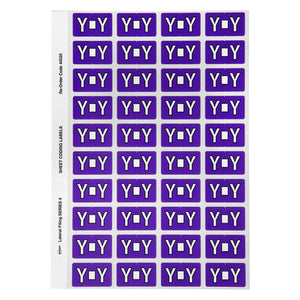 Avery Alphabetical Y Side Tab Labels 44525 25x42mm 240 Pack | Larger label format for complete A-Z colour-coded filing systems