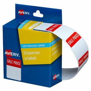 Avery Pre-Printed Sale Price Dispenser Labels 937255 32x24mm Pack 400 | Consistent retail sale identification for markets, shops and clearance events