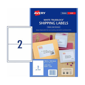 Avery L7168 TrueBlock Shipping Labels 199.6 x 143.5mm 25 Pack - image 1
