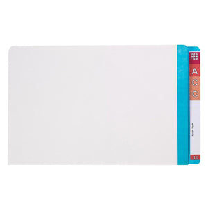 Avery Extra Heavyweight Lateral File 42536 White Light Blue Legal 100 Pack | 300gsm colour-coded filing for legal-size documents