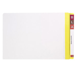 Avery Extra Heavyweight Lateral File 42440 White Yellow FC 100 Pack | 300gsm colour-coded shelf filing