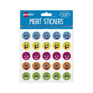 Avery Merit Stickers Smiley Faces Round 300 Pack - image 1