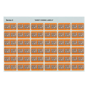 Avery Month MAR Colour Coding Labels 43403 23x38mm 180 Pack | For quarterly and month-indexed lateral filing archives