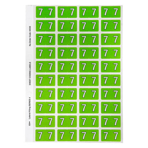 Avery Numeric 7 Side Tab Labels 44535 25x42mm 240 Pack | Larger format for improved shelf readability in numeric colour-coded filing