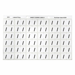 Avery Alphabetical Slash '/' Side Tab Labels 43328 25x38mm 180 Pack | Visual divider between sections in colour-coded lateral filing systems