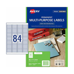 Avery 35mm Slide Labels 959018 L7656 2100 Pack 46x11.11mm 84-Up | Standard format for 35mm photographic slides and small media archives