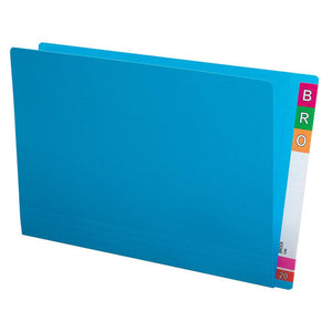 Avery Solid Colour Lateral File 45213 Blue Foolscap Extra Heavyweight Box 100 | Whole-body blue for bold shelf category identification
