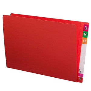 Avery Solid Colour Lateral File 45113 Red Foolscap Extra Heavyweight Box 100 | Whole-body red for bold shelf category identification