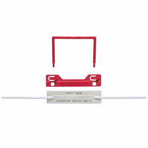 Avery Tubeclip Complete File Fastener Set 44009R Red Box 100 | High-volume red Tubeclip sets for priority and restricted file categories