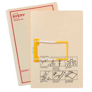 Avery Buff Tubeclip File 84515 Red Print Foolscap Box 20 | Red print differentiation within buff Tubeclip filing systems