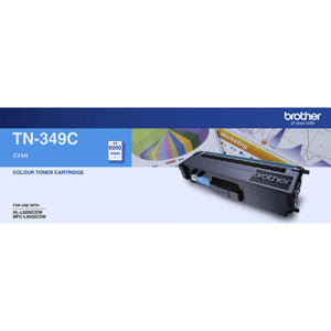 Brother High Yield Toner Cartridge TN349C 6000 Pages Cyan