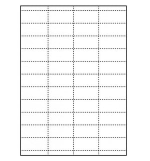 Bala A4 Perforated Card 44 Tags 210x296mm 135gsm White Ream of 400 - image 1