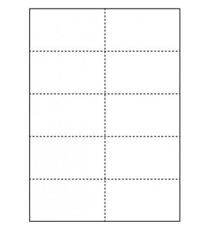 Bala A4 perforated card sheet with 10 pre-scored tags, 80gsm white, 210x296mm
