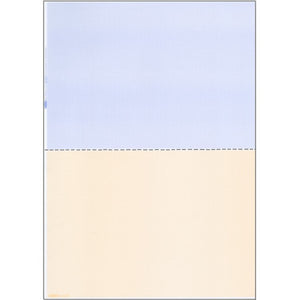 Bala A4 plain paper with centre horizontal perforation in Blue and Beige, 80gsm, ream of 500 sheets