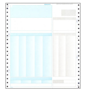Bala 2-part statement continuous business forms 279 x 241mm, box of 1000