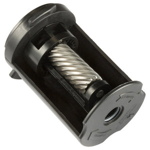 Bostitch EPS11K replacement cutter cartridge: a black housing open on one side to show the spiral steel cutter, with a Remove arrow on the end cap