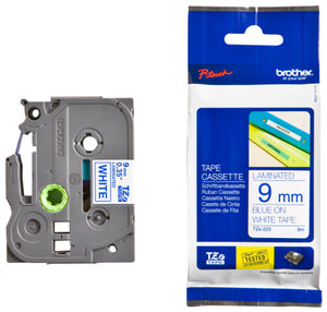Brother TZe-223 9mm Blue on White Labelling Tape - image 1