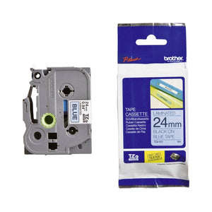 Brother TZe-551 24mm Black on Blue Labelling Tape - image 1