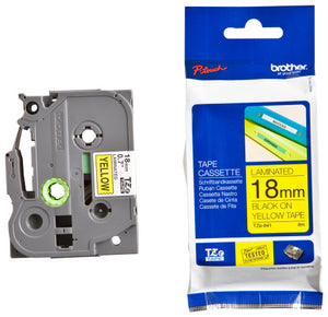Brother TZe-641 18mm Black on Yellow Labelling Tape - image 1
