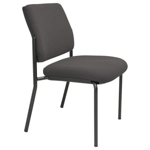 Buro Lindis 4 Leg Chair Black Powdercoat Frame Without Arms Safetex Charcoal - image 1