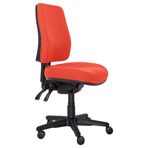 Buro Roma high back office chair in red without arms, front view