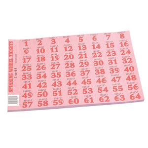 Chocolate Spinning Wheel Tickets 1 to 64