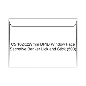Candida C5 DPID window banker envelope 162x229mm lick and stick white