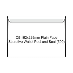 Candida C5 Envelopes Plain Face Secretive Wallet Peel and Seal 162x229mm Box of 500 - image 1